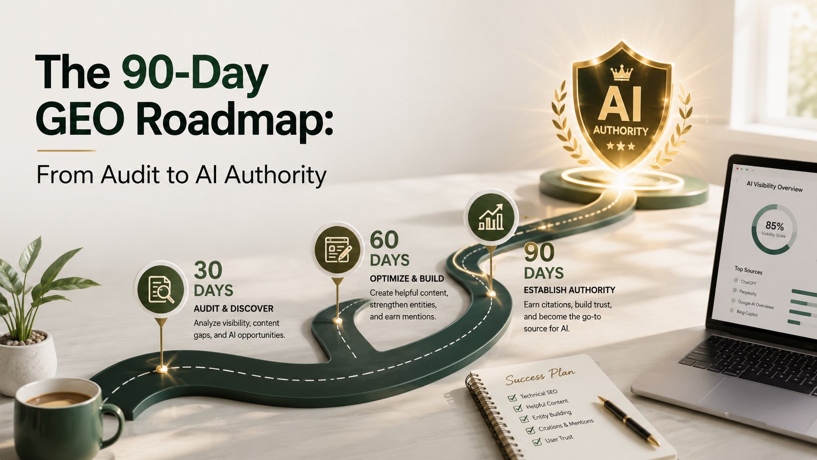 The 90-Day GEO Roadmap: From Audit to AI Authority