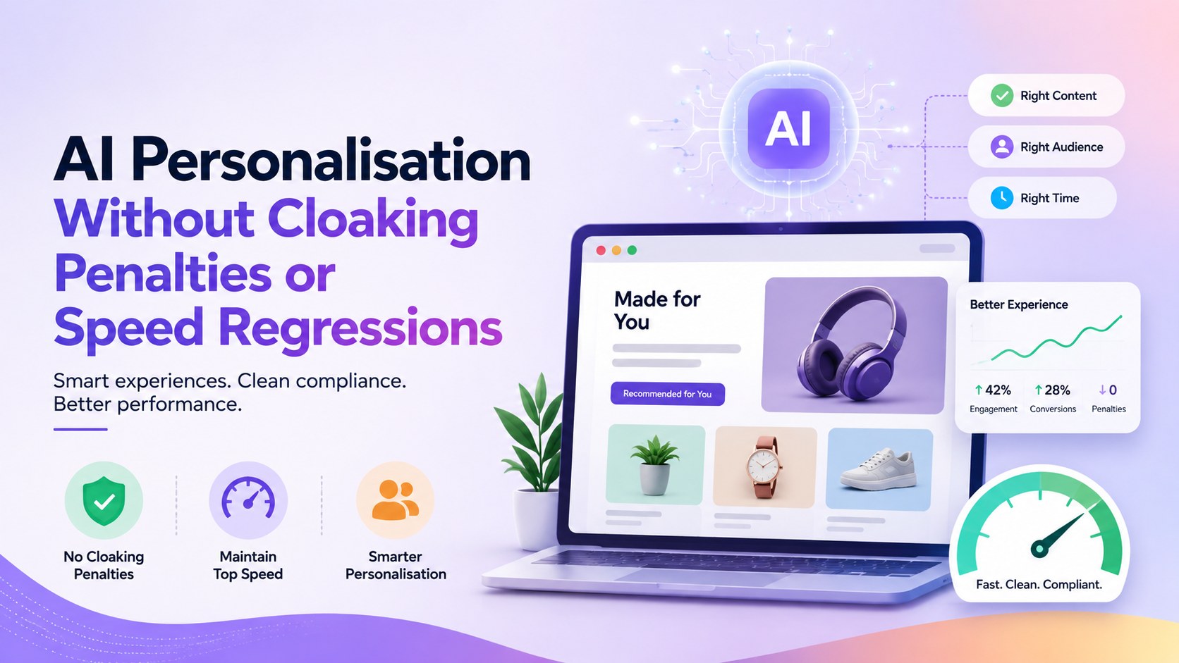 AI Personalisation Without Cloaking Penalties or Speed Regressions