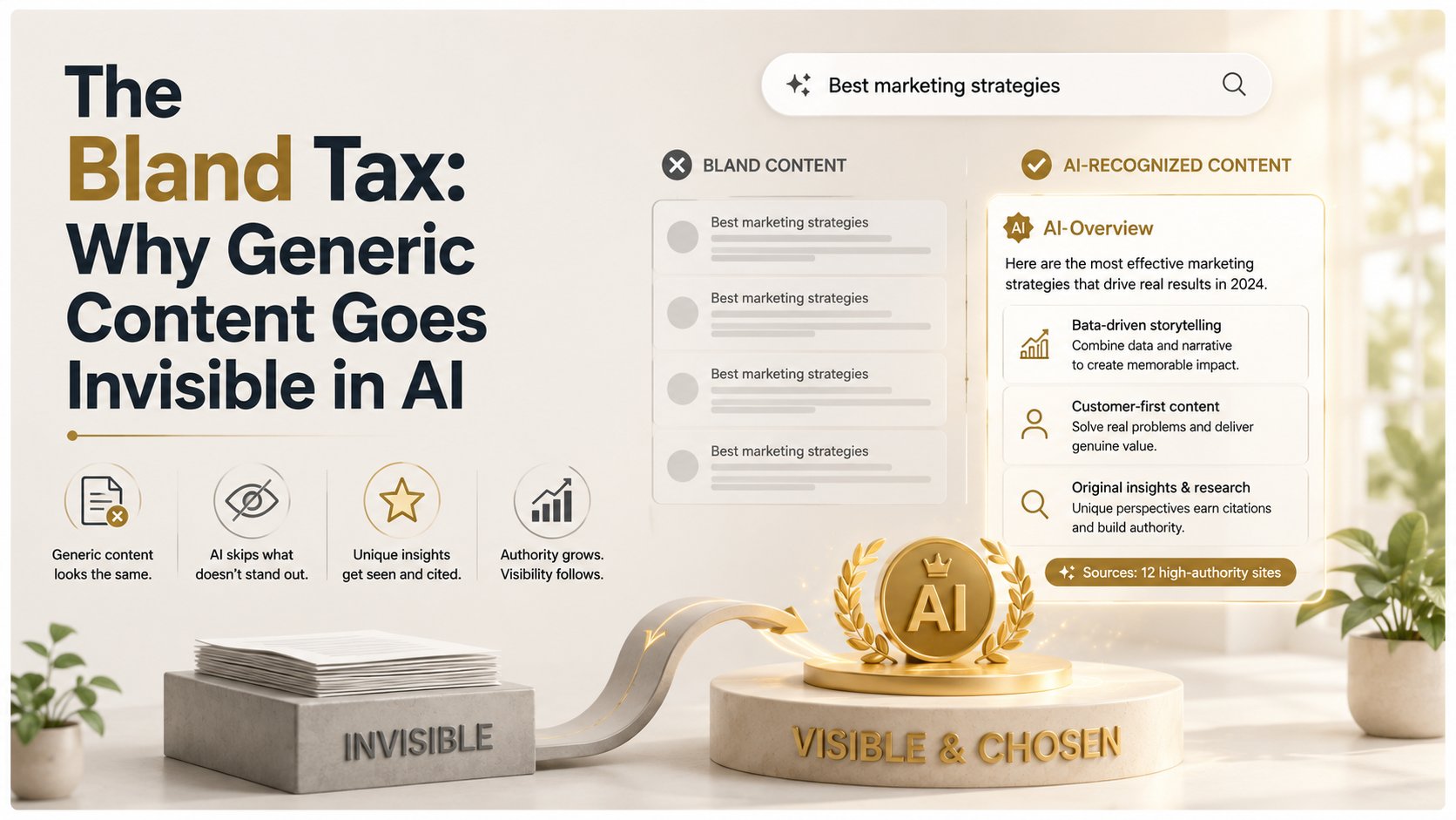 The Bland Tax: Why Generic Content Goes Invisible in AI