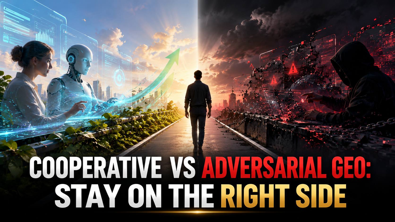 Cooperative vs Adversarial GEO: Stay on the Right Side