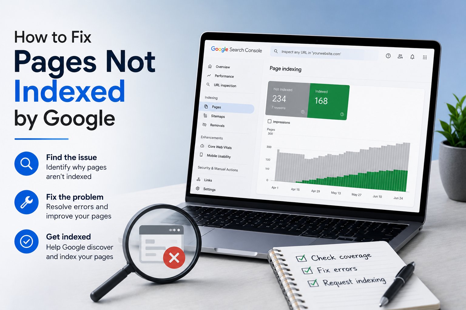 How to fix pages not indexed by Google