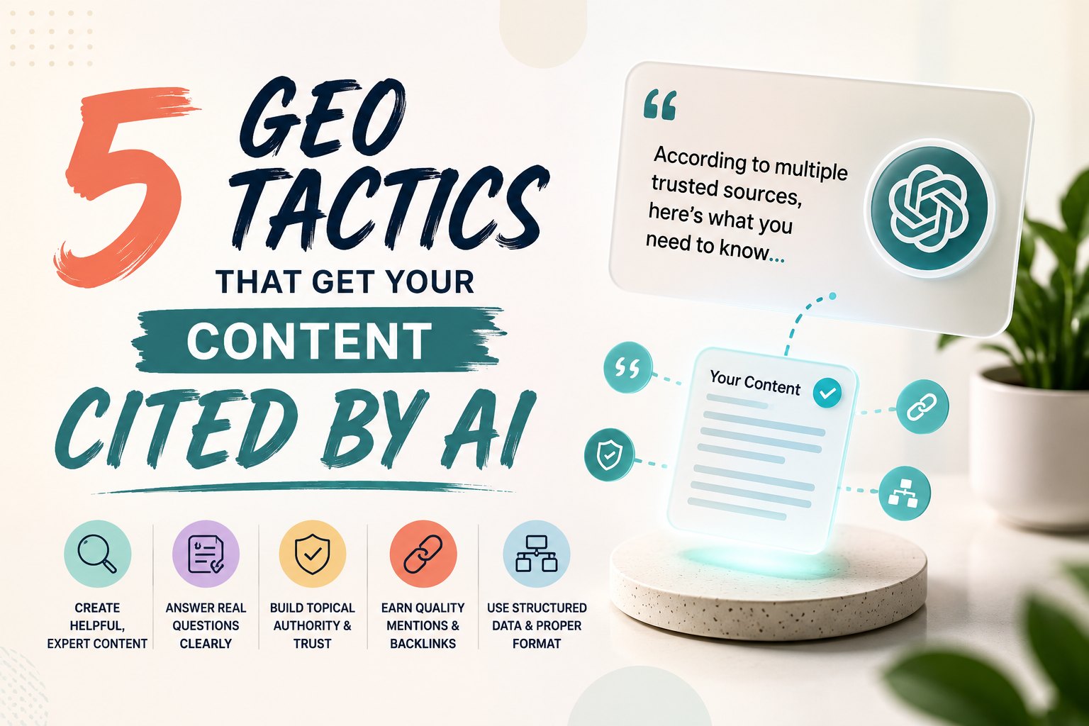 5 GEO Tactics That Get Your Content Cited by AI