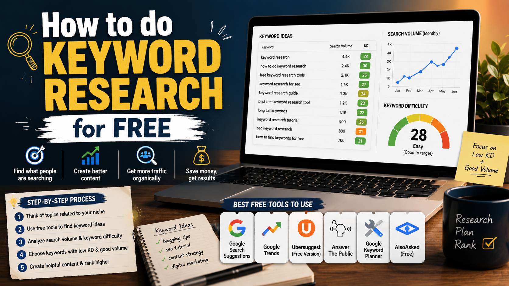 How to do keyword research for free