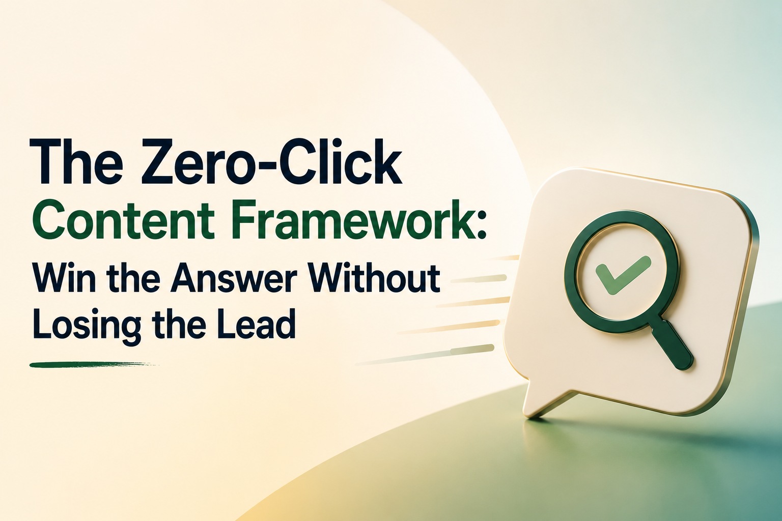 The Zero-Click Content Framework: Win the Answer Without Losing the Lead