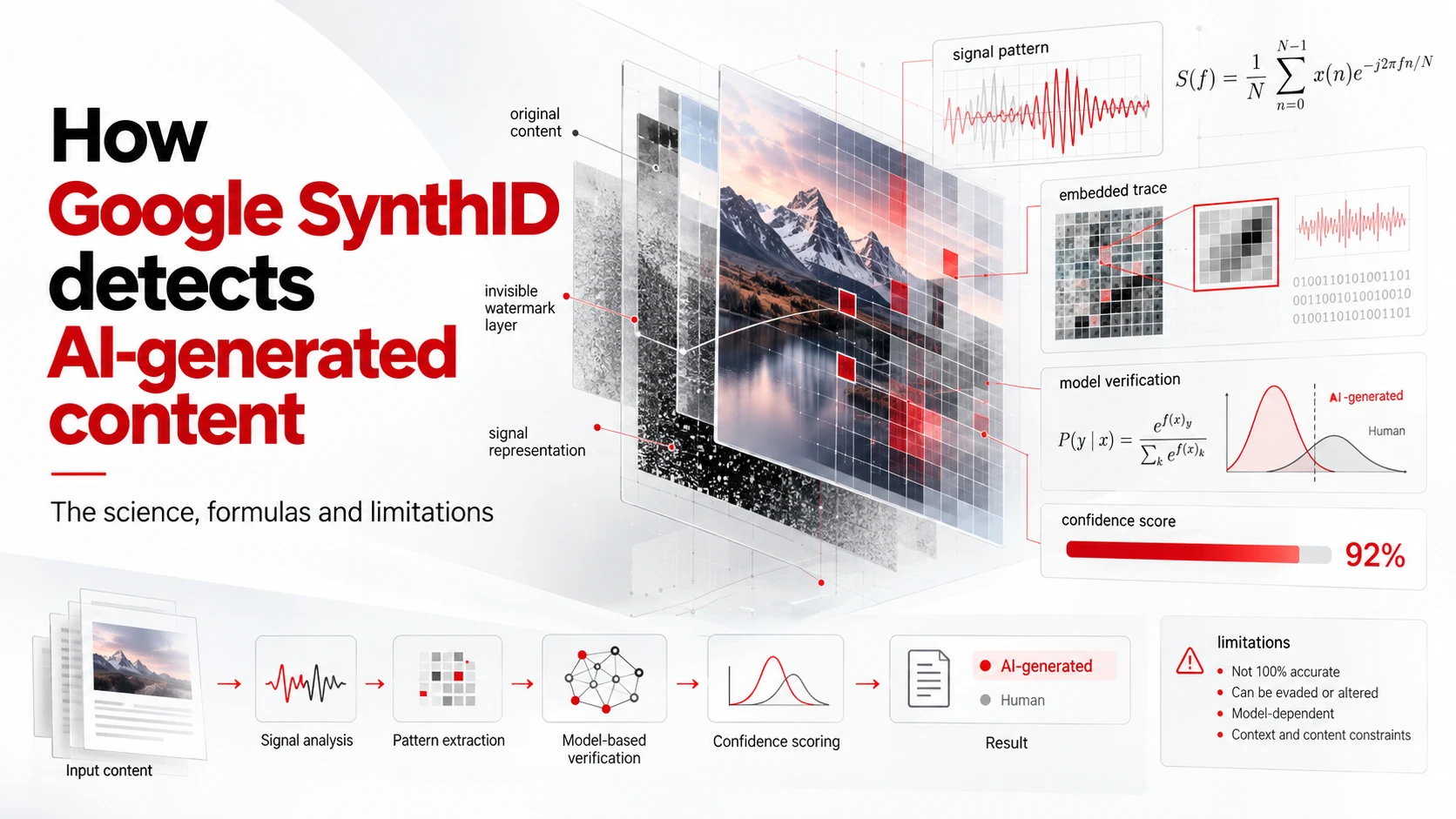 How Google SynthID detects AI-generated content: the science, formulas and limitations